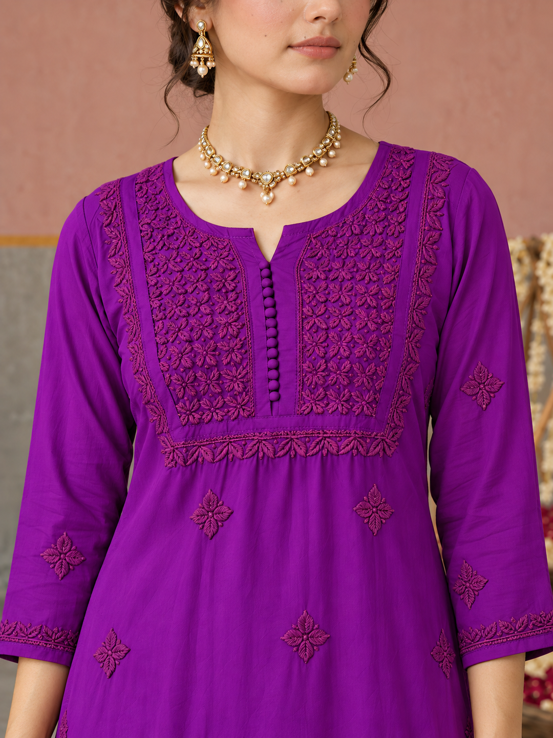 Lajja Chikankari Rayon Co-ord Set