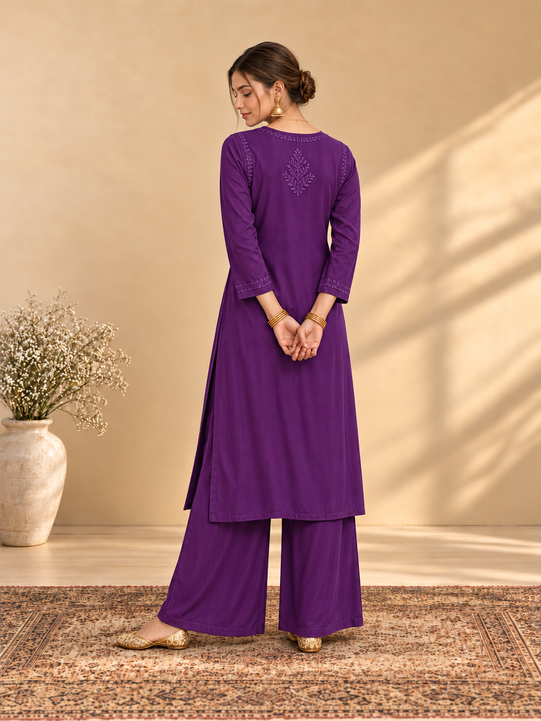 Maryam Chikankari Rayon Co-ord Set