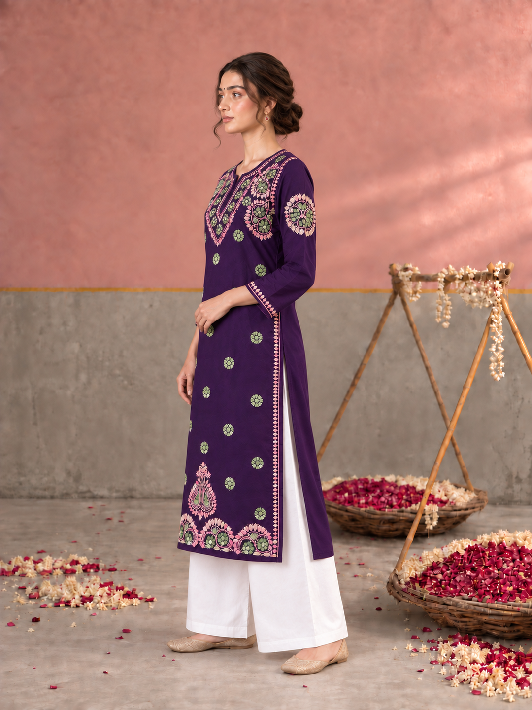 Astha Rayon Chikankari Straight Kurta