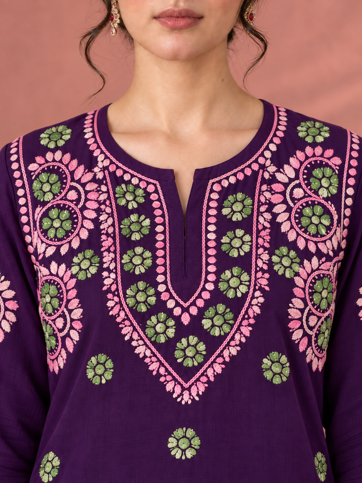 Astha Rayon Chikankari Straight Kurta