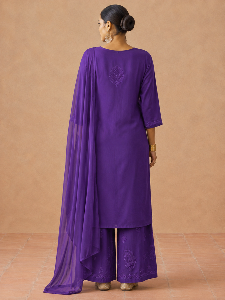 Kashish Rayon Chikankari Mukaish Co-ord Set