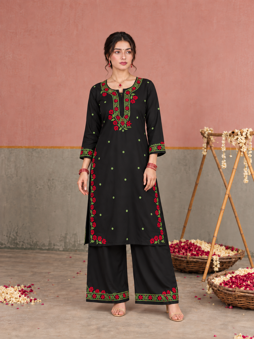 Apsara Rayon Chikankari Co-ord Set