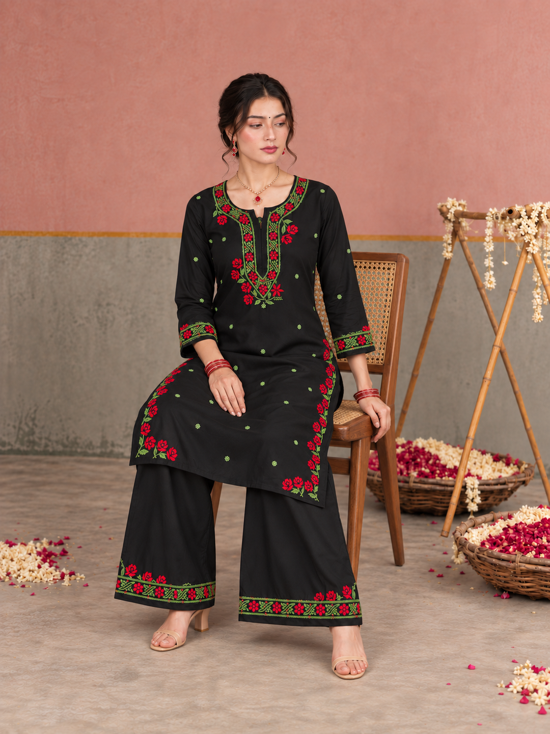 Apsara Rayon Chikankari Co-ord Set