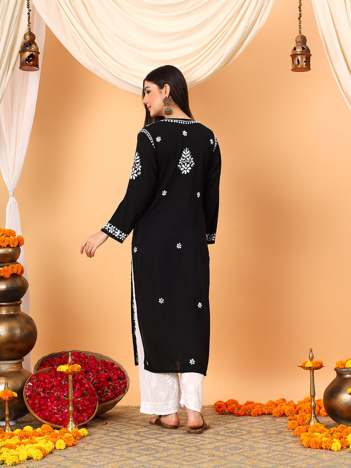 Rekha Modal Chikankari Premium Straight Kurta