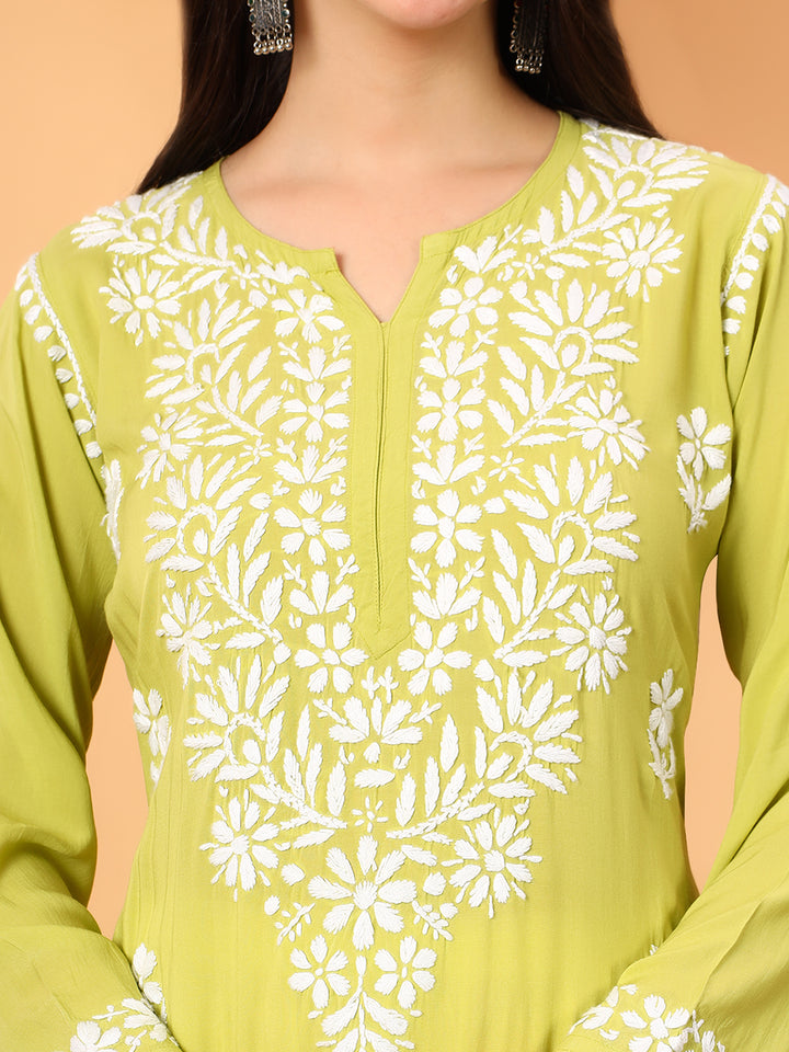 Rekha Modal Chikankari Premium Straight Kurta