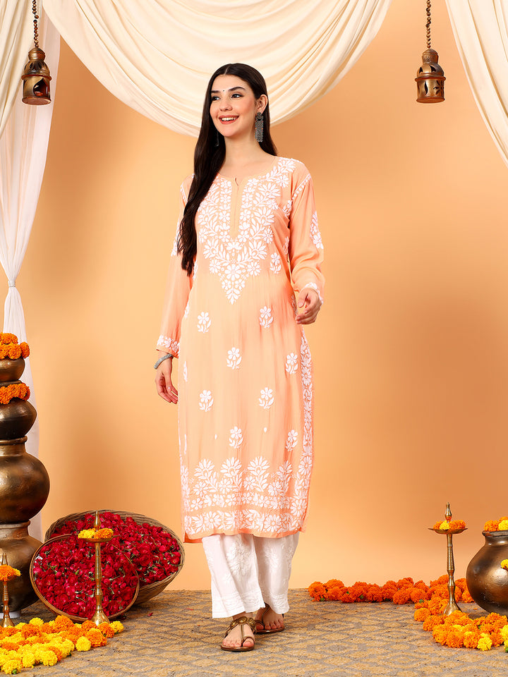 Rekha Modal Chikankari Premium Straight Kurta
