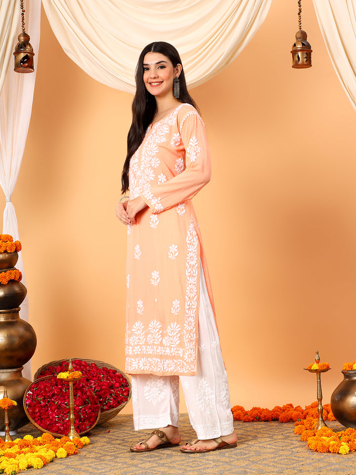 Rekha Modal Chikankari Premium Straight Kurta