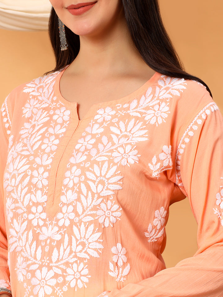 Rekha Modal Chikankari Premium Straight Kurta