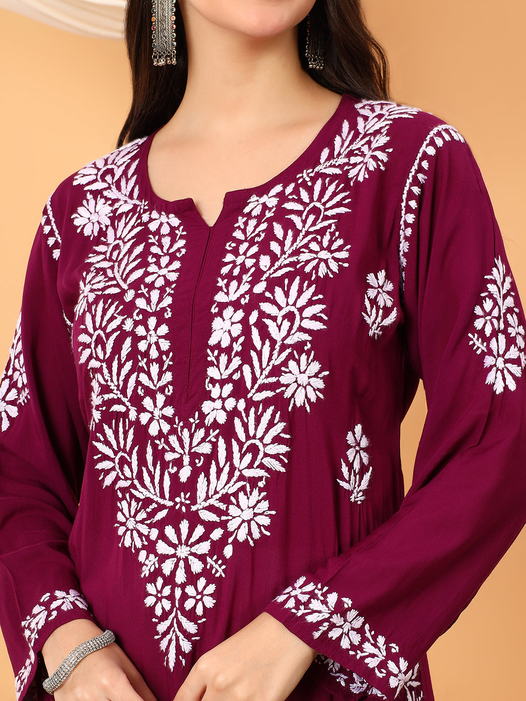 Rekha Modal Chikankari Premium Straight Kurta