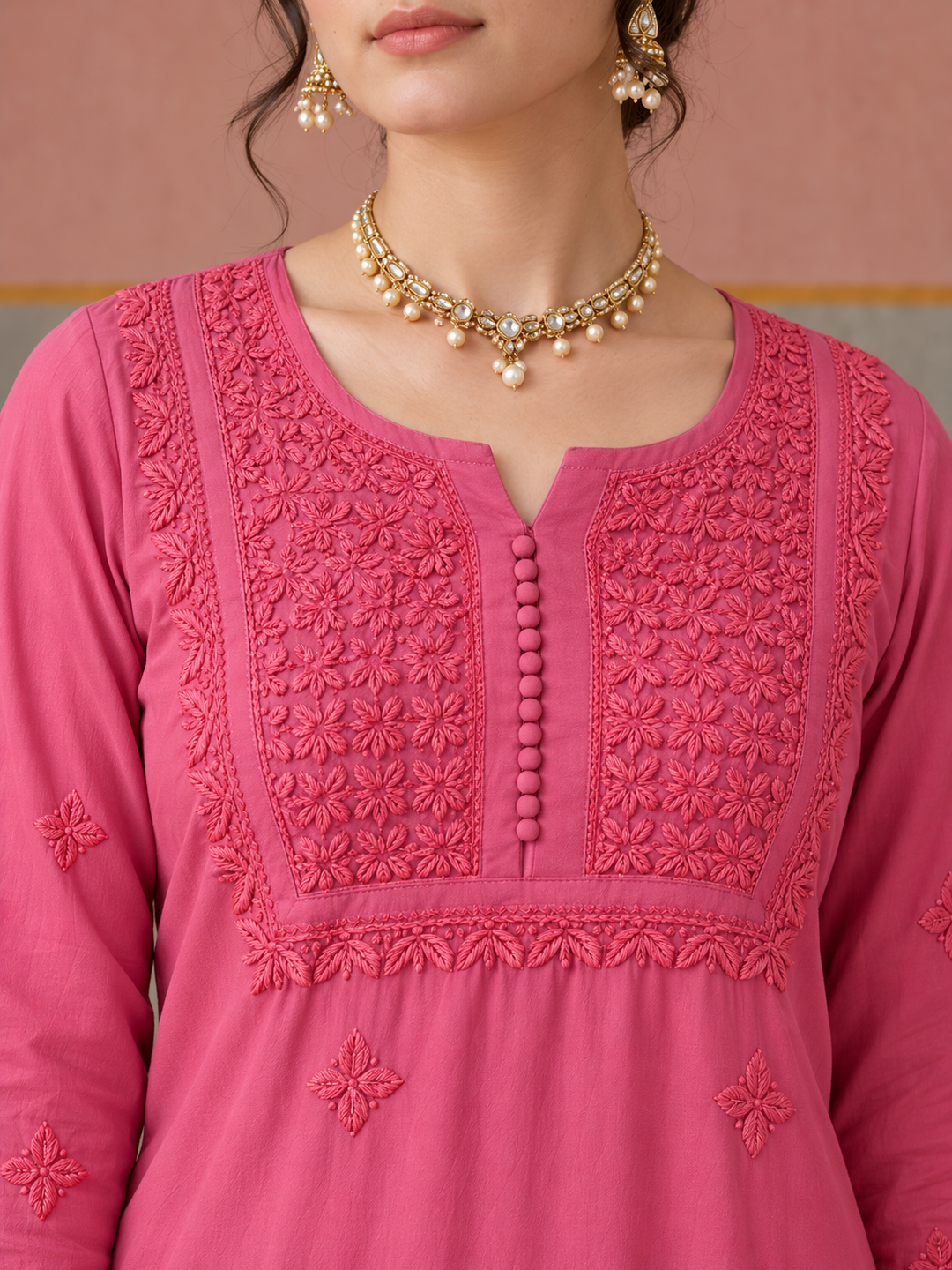 Lajja Chikankari Rayon Co-ord Set