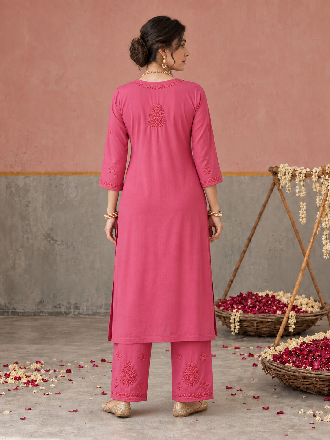 Lajja Chikankari Rayon Co-ord Set