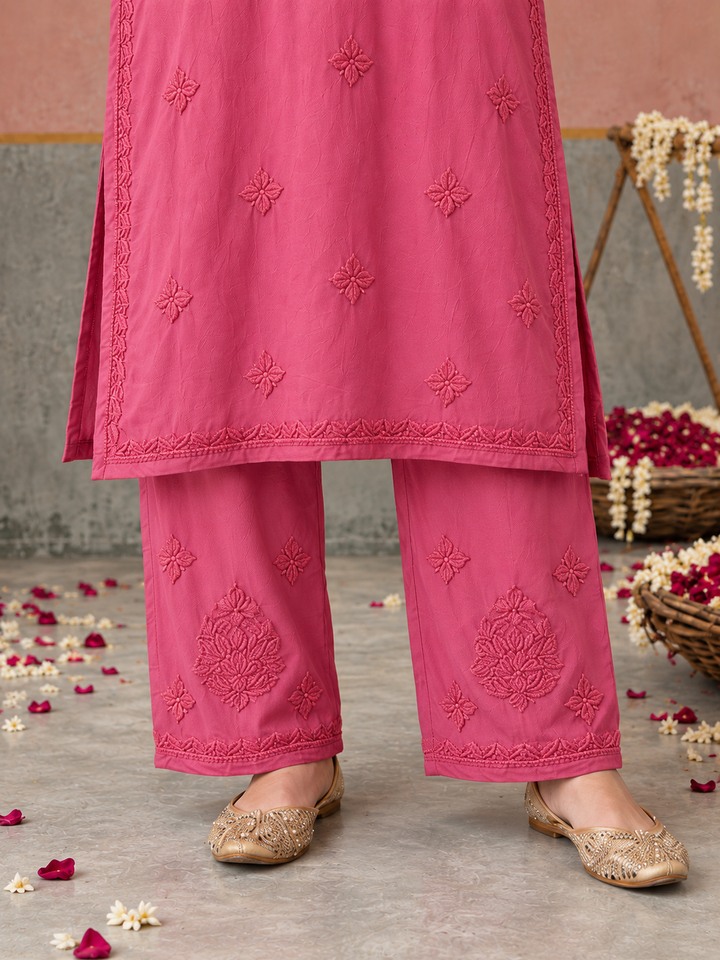 Lajja Chikankari Rayon Co-ord Set