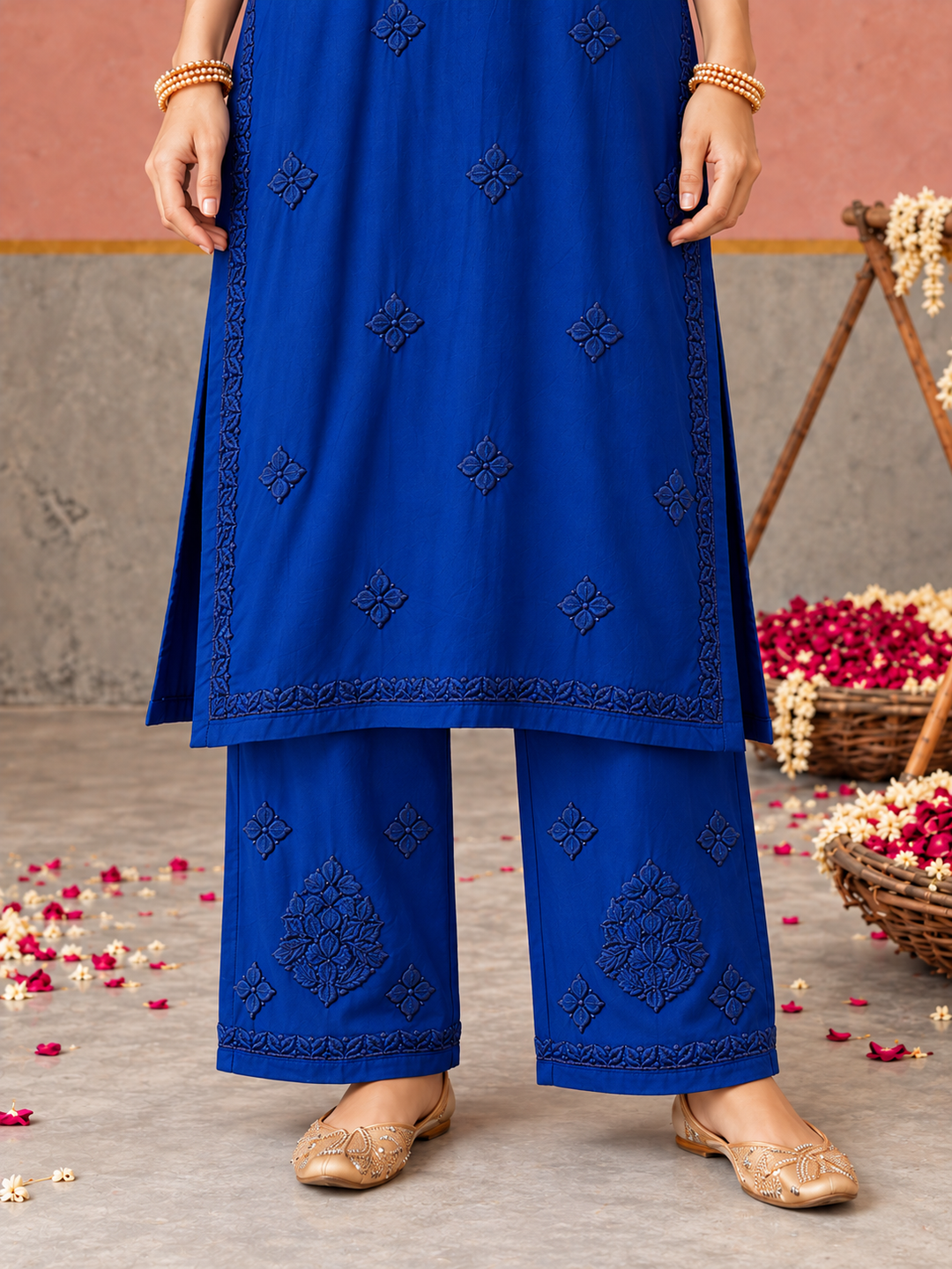 Lajja Chikankari Rayon Co-ord Set
