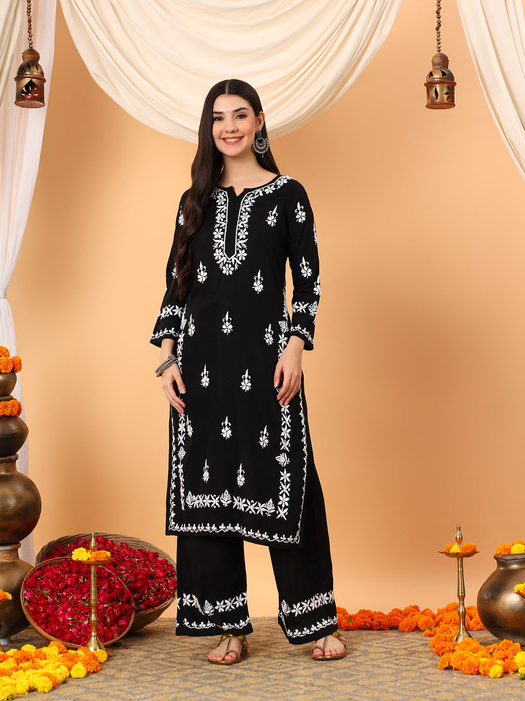 Ruhi Cotton Chikankari Co-ord Set