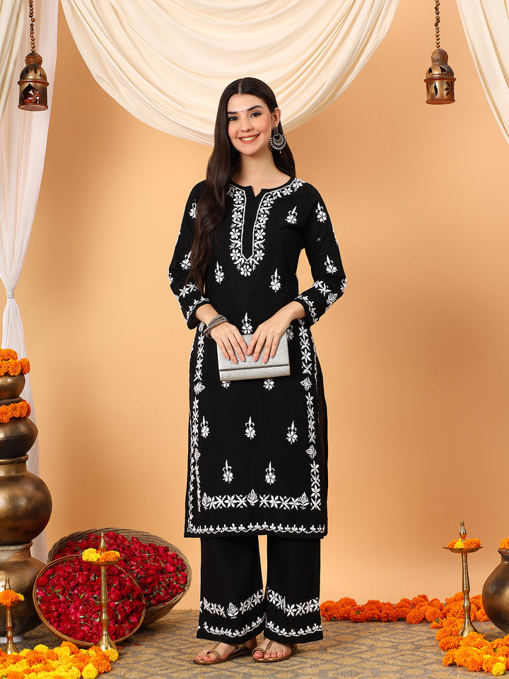 Ruhi Cotton Chikankari Co-ord Set