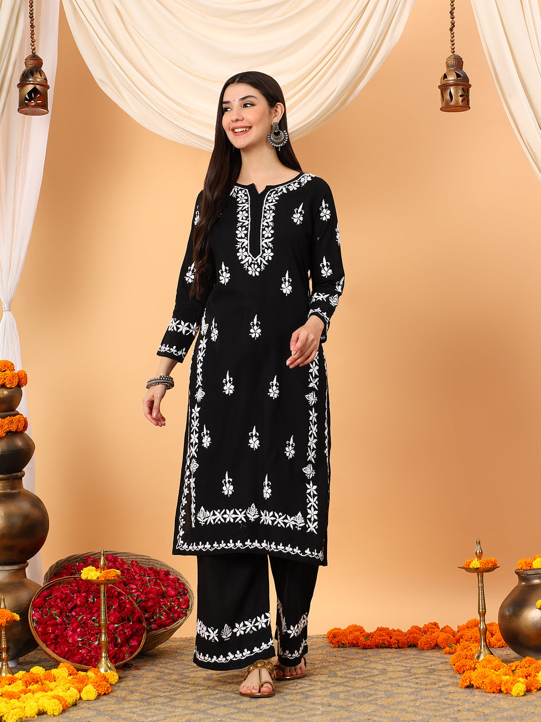 Ruhi Cotton Chikankari Co-ord Set