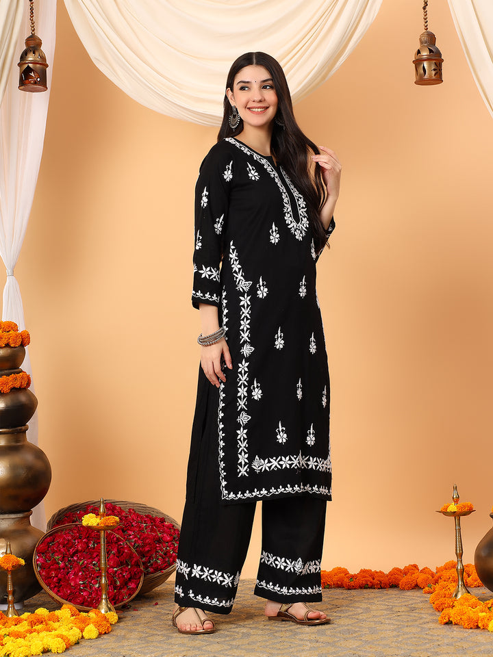 Ruhi Cotton Chikankari Co-ord Set