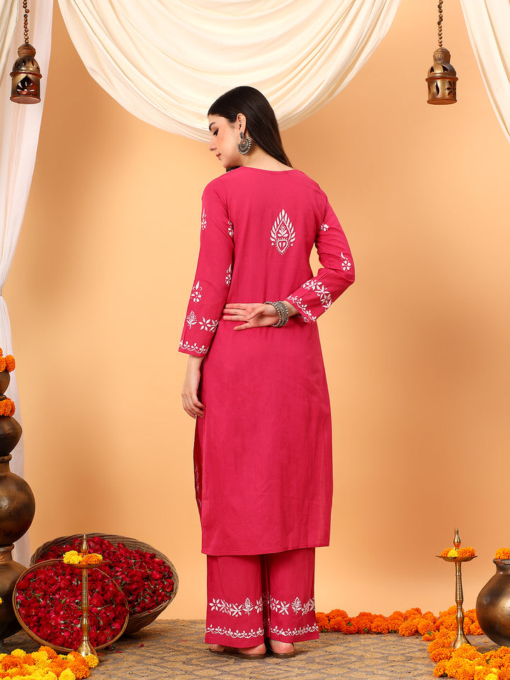 Ruhi Cotton Chikankari Co-ord Set