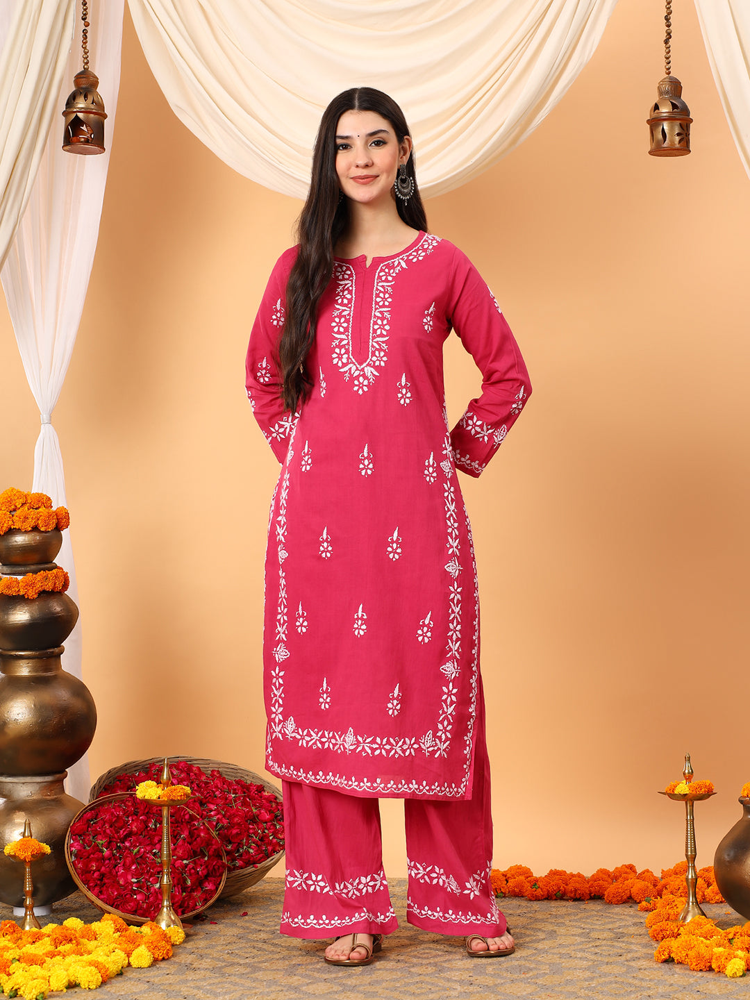 Ruhi Cotton Chikankari Co-ord Set