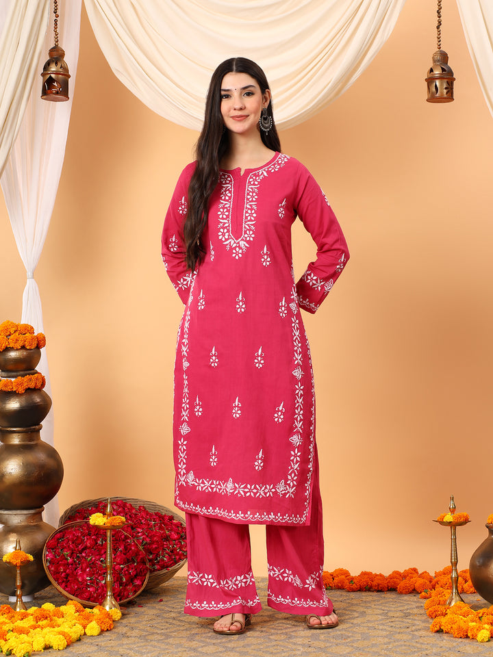 Ruhi Cotton Chikankari Co-ord Set