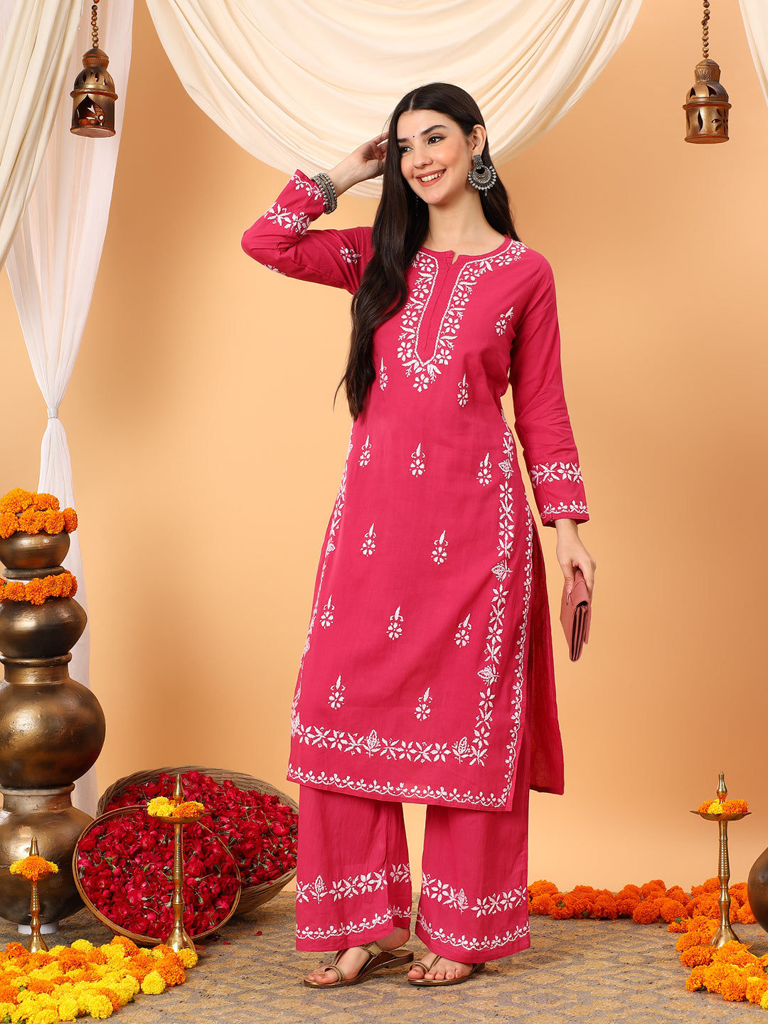 Ruhi Cotton Chikankari Co-ord Set