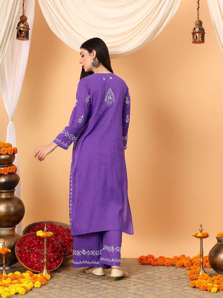 Ruhi Cotton Chikankari Co-ord Set