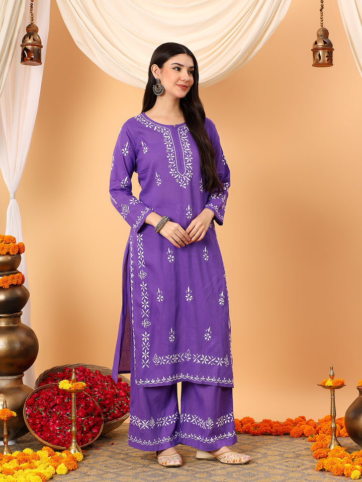 Ruhi Cotton Chikankari Co-ord Set