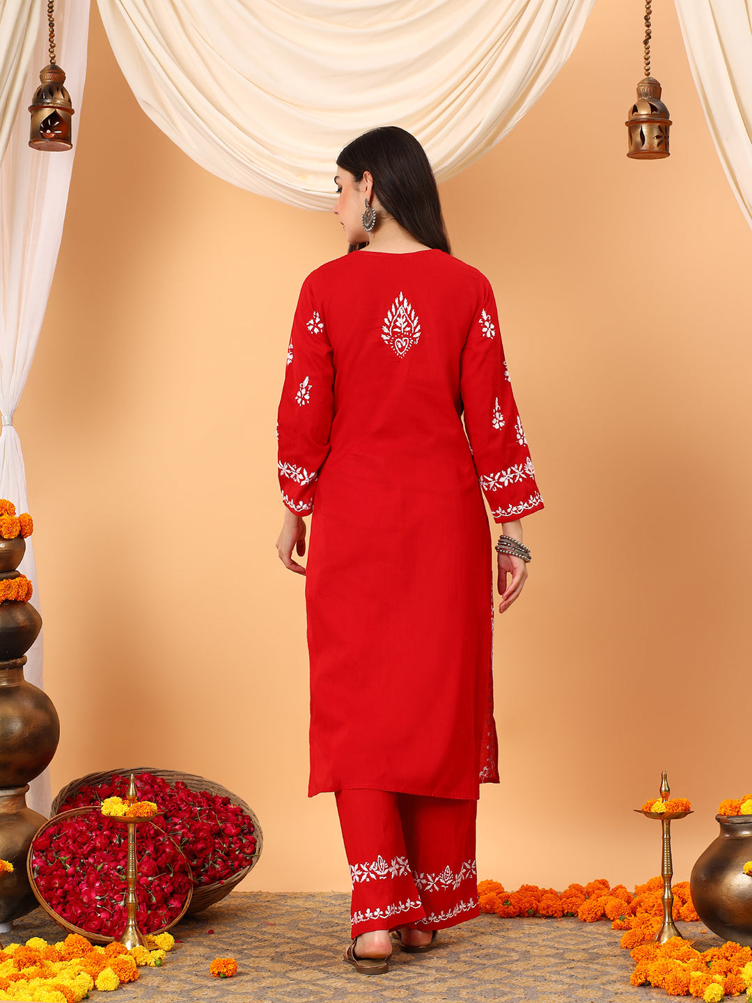 Ruhi Cotton Chikankari Co-ord Set