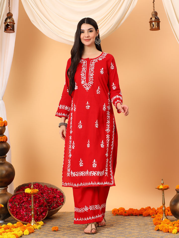 Ruhi Cotton Chikankari Co-ord Set