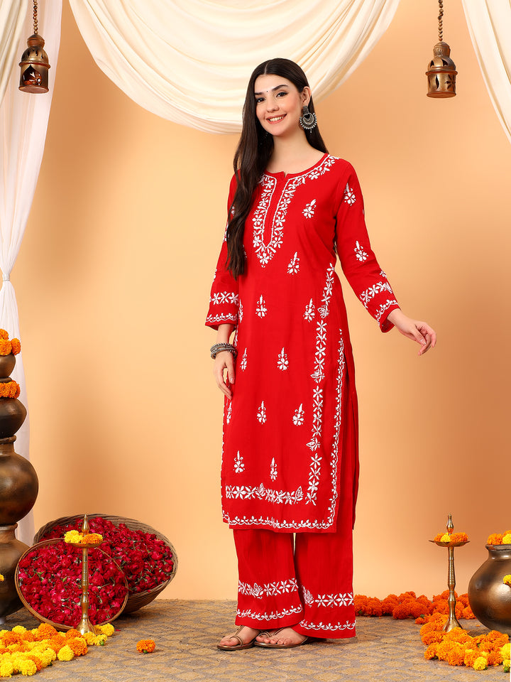 Ruhi Cotton Chikankari Co-ord Set