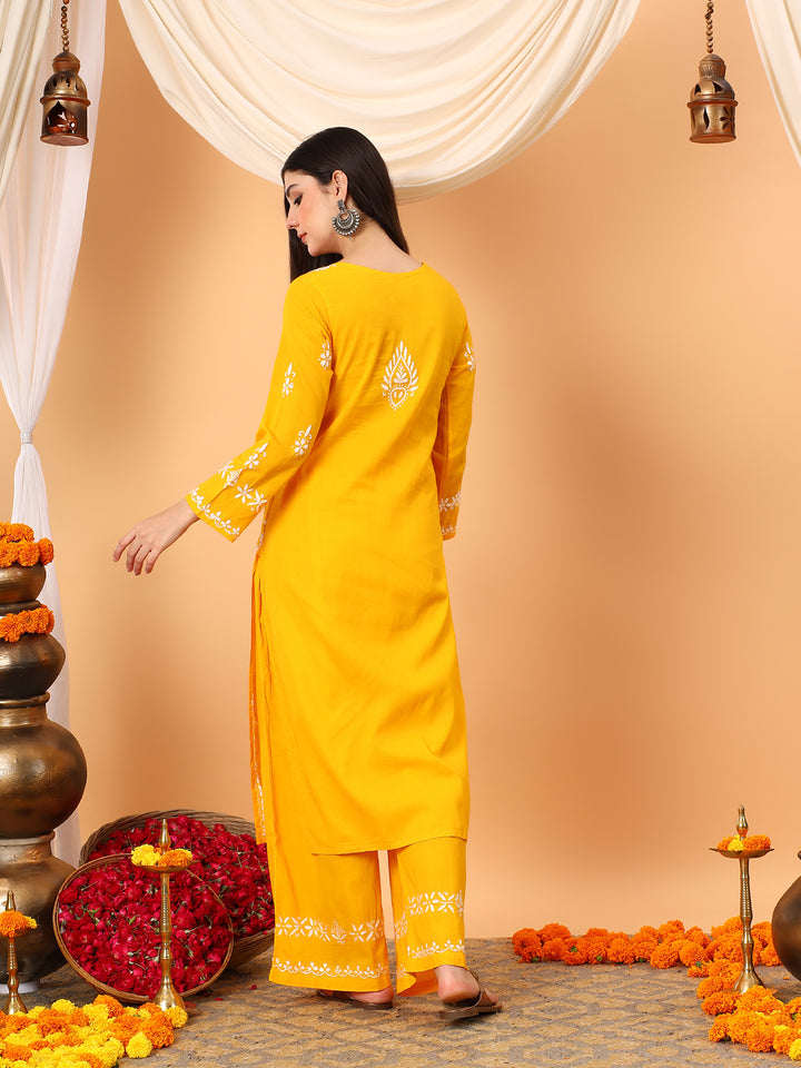 Ruhi Cotton Chikankari Co-ord Set