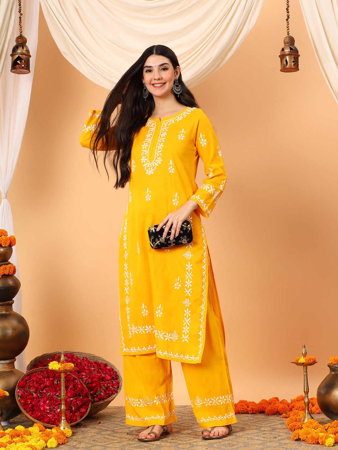 Ruhi Cotton Chikankari Co-ord Set