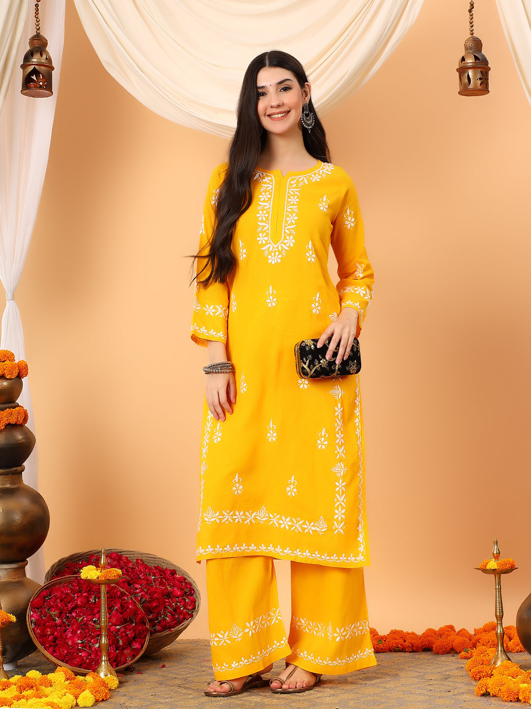 Ruhi Cotton Chikankari Co-ord Set