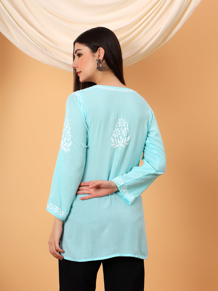 Sanya Modal Chikankari Short Kurti