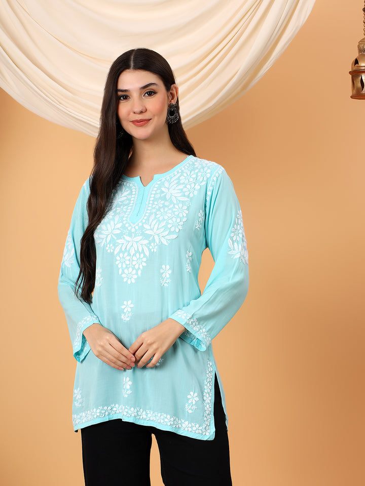 Sanya Modal Chikankari Short Kurti
