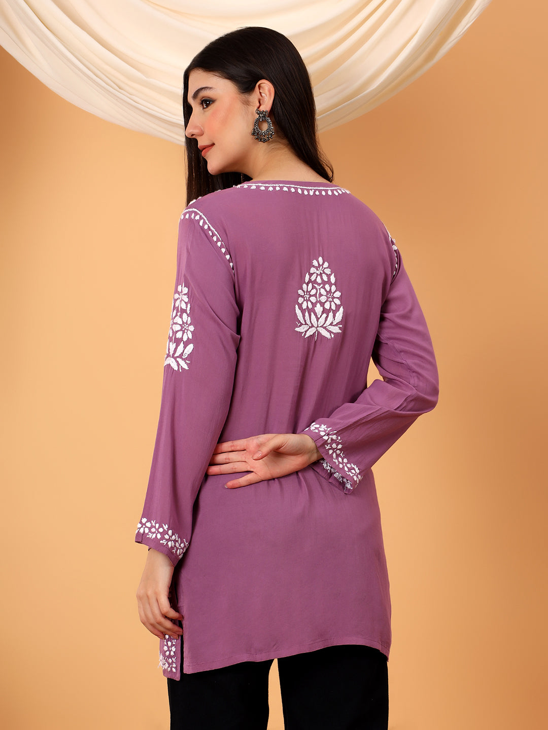 Sanya Modal Chikankari Short Kurti