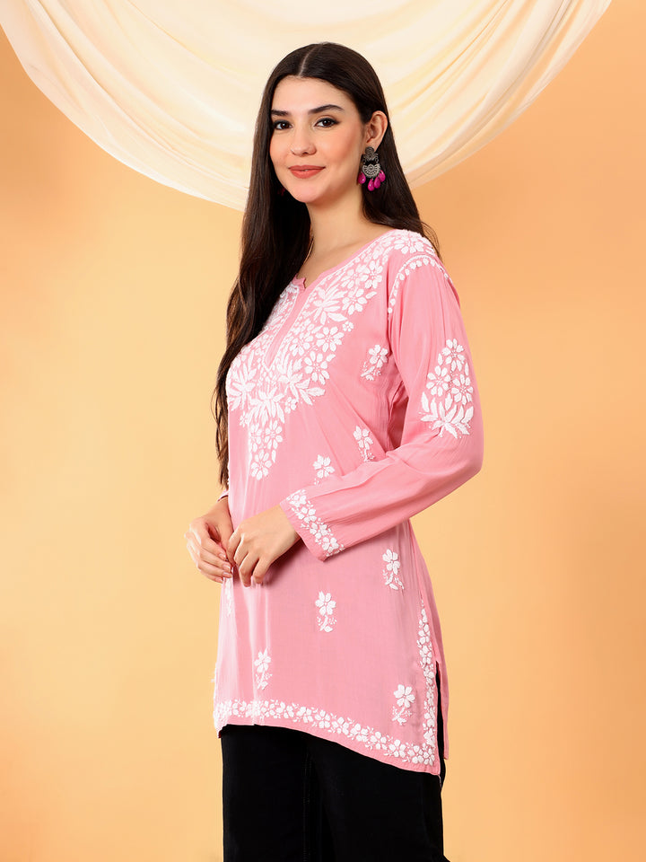 Sanya Modal Chikankari Short Kurti