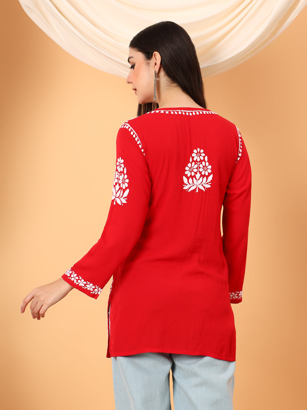Sanya Modal Chikankari Short Kurti