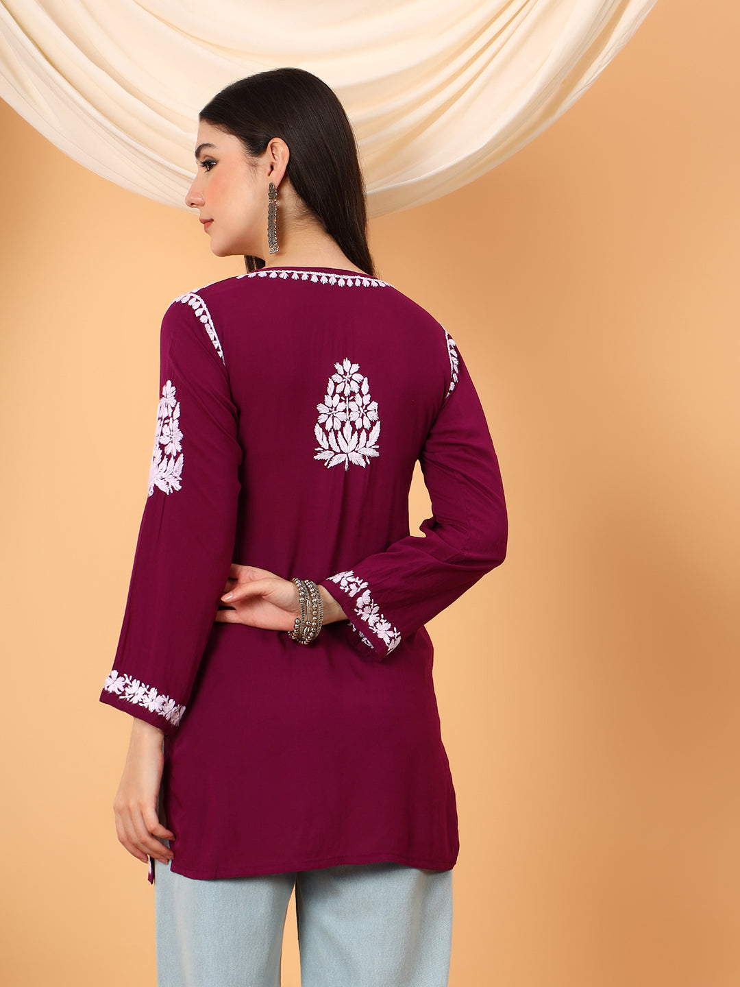 Sanya Modal Chikankari Short Kurti