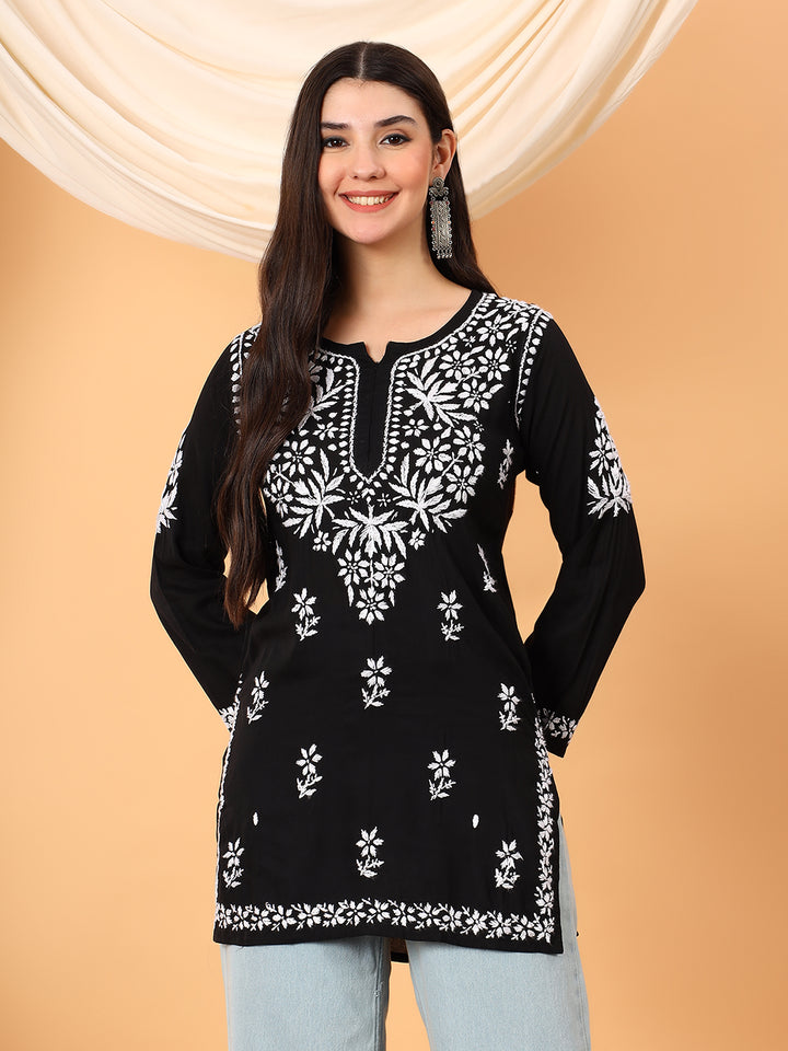 Sanya Modal Chikankari Short Kurti