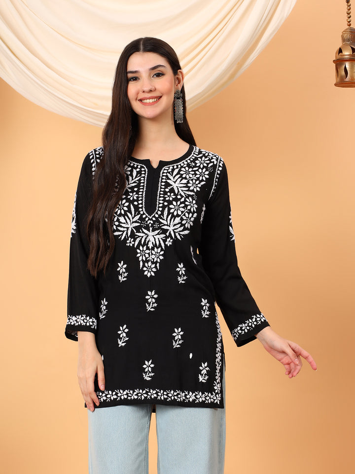 Sanya Modal Chikankari Short Kurti