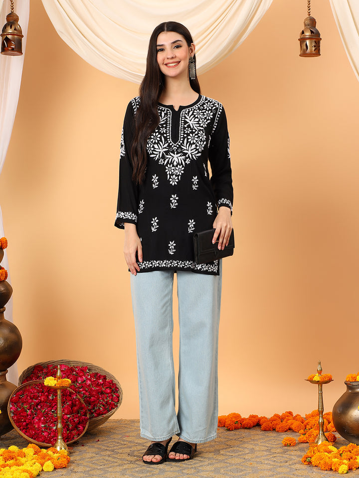 Sanya Modal Chikankari Short Kurti