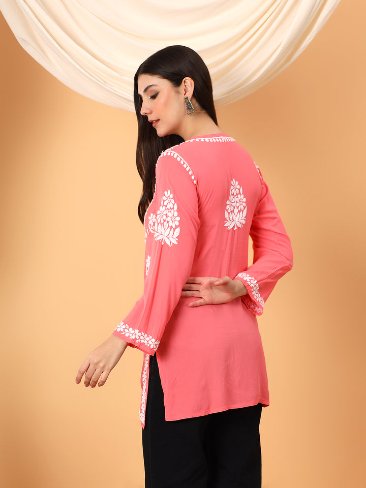 Sanya Modal Chikankari Short Kurti