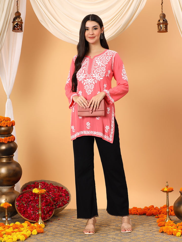 Sanya Modal Chikankari Short Kurti