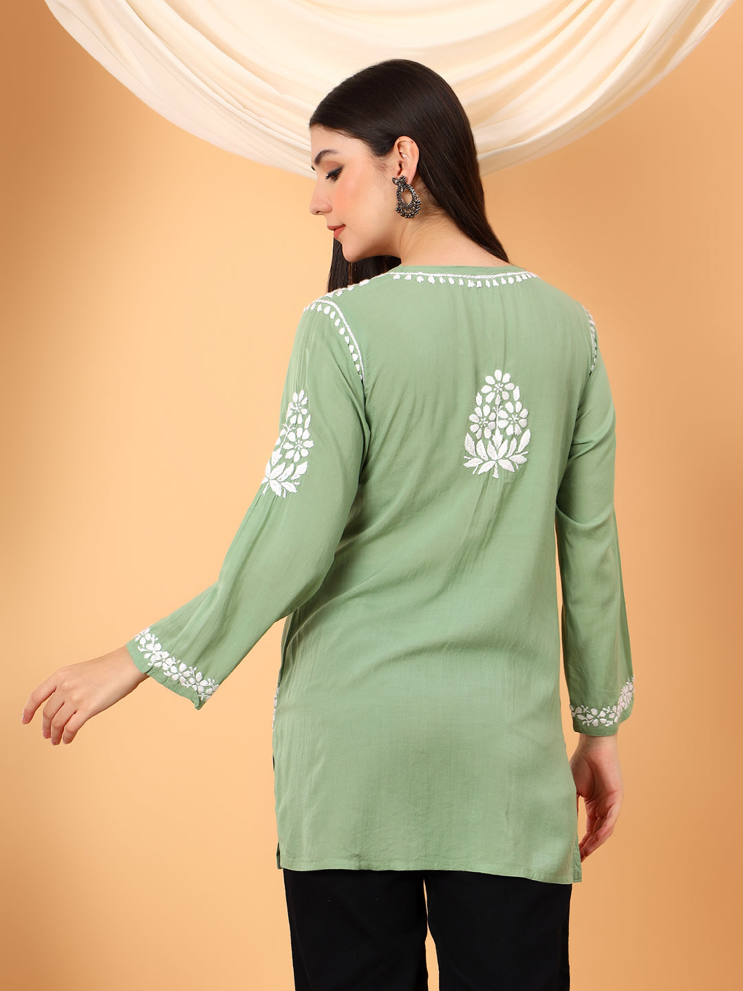 Sanya Modal Chikankari Short Kurti