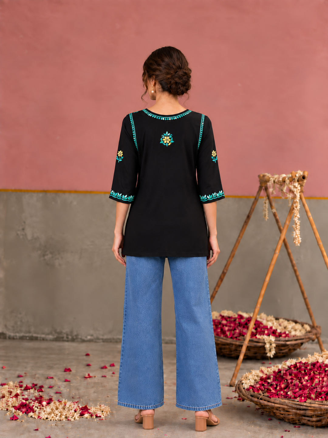 Miraya Chikankari Rayon Short Kurti