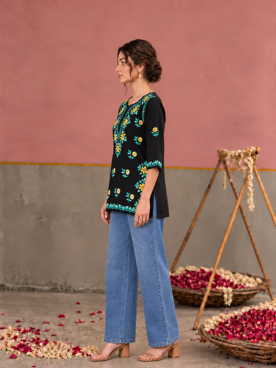 Miraya Chikankari Rayon Short Kurti