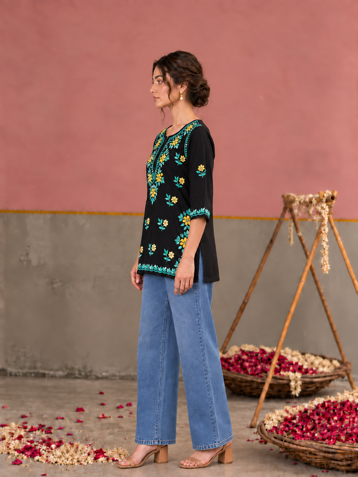 Miraya Chikankari Rayon Short Kurti