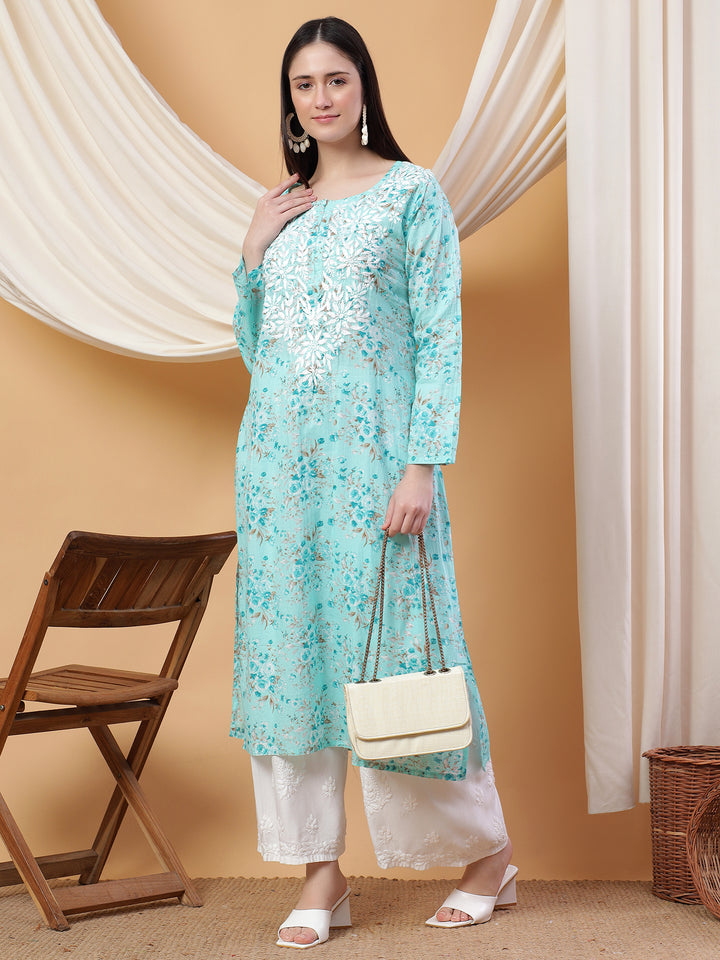 Chikankari kurta for women