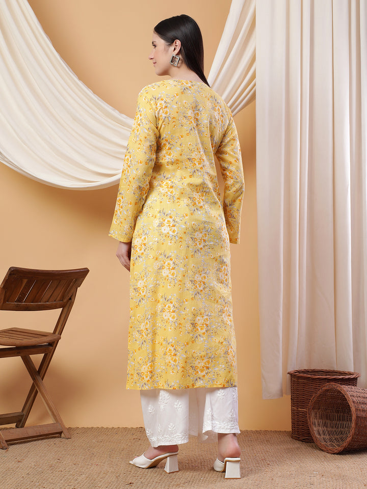 Rose print kurta